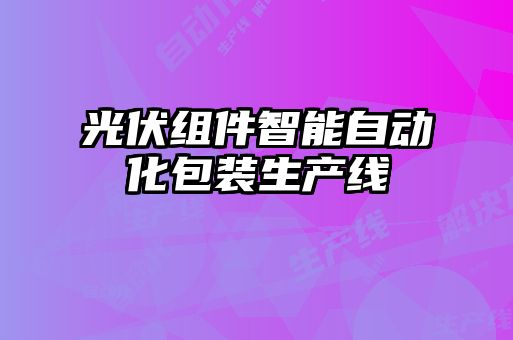 光伏組件智能自動(dòng)化包裝生產(chǎn)線(xiàn)