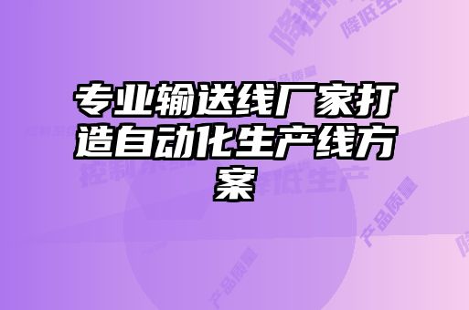 專(zhuān)業(yè)輸送線廠家打造自動(dòng)化生產(chǎn)線方案