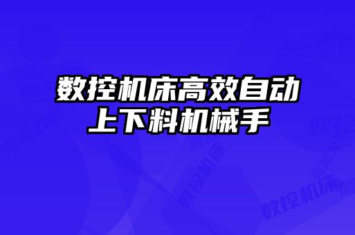 數(shù)控機(jī)床高效自動上下料機(jī)械手